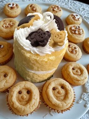 Whipped Cream Cookie Cake Candle